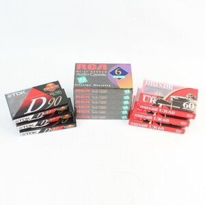 Lot of 12 New Sealed Blank Audio Cassette Tapes  Maxell UR 60 TDK D 90 RCA HiFi